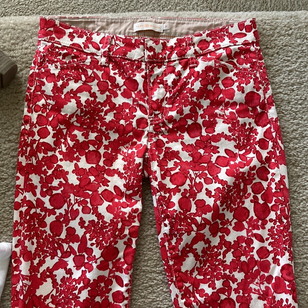 Tory Burch Laurel Cropped Straight Leg Pants - Picture 3 of 8